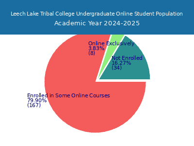 Leech Lake Tribal College 2025 Online Student Population chart