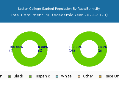 Leston College 2023 Student Population by Gender and Race chart