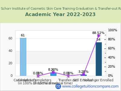 Lia Schorr Institute of Cosmetic Skin Care Training 2023 Graduation Rate chart