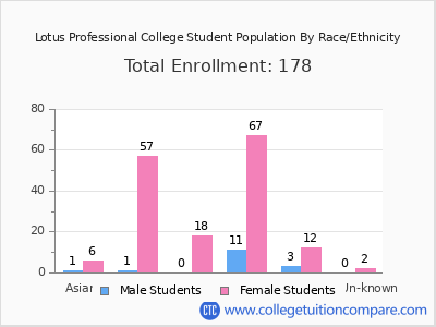 Lotus Professional College 2025 Student Population by Gender and Race chart