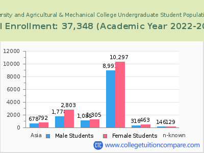 Louisiana State University and Agricultural & Mechanical College 2023 Undergraduate Enrollment by Gender and Race chart