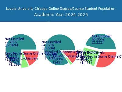 Loyola University Chicago 2025 Online Student Population chart
