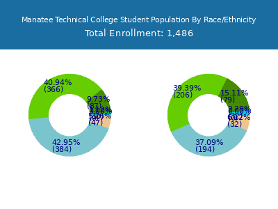 Manatee Technical College 2025 Student Population by Gender and Race chart