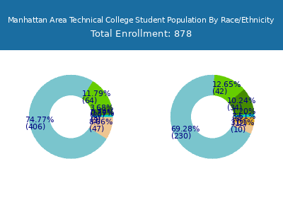 Manhattan Area Technical College 2025 Student Population by Gender and Race chart