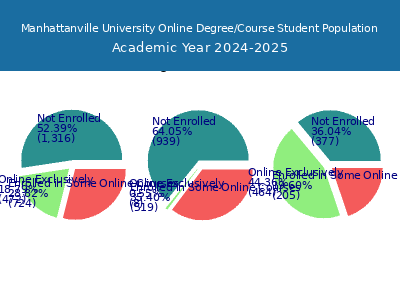 Manhattanville University 2025 Online Student Population chart