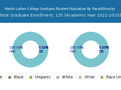 Martin Luther College 2023 Graduate Enrollment by Gender and Race chart
