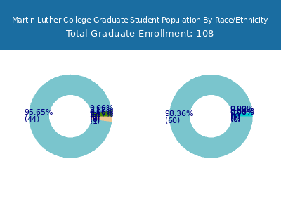 Martin Luther College 2025 Graduate Enrollment by Gender and Race chart