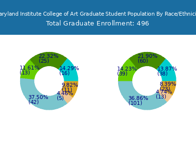Maryland Institute College of Art 2025 Graduate Enrollment by Gender and Race chart