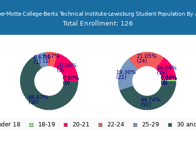Miller-Motte College-Berks Technical Institute-Lewisburg 2024 Student Population Age Diversity Pie chart