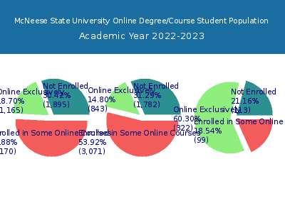 McNeese State University 2023 Online Student Population chart