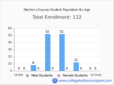 Mechon L'hoyroa 2024 Student Population by Age chart