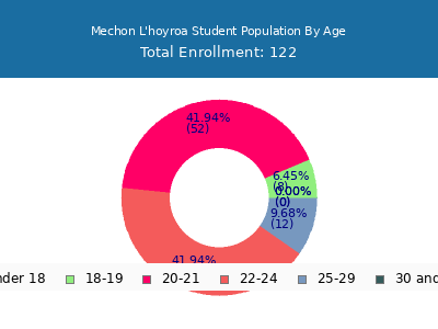Mechon L'hoyroa 2024 Student Population Age Diversity Pie chart