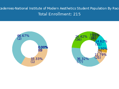 Medspa Academies-National Institute of Modern Aesthetics 2025 Student Population by Gender and Race chart