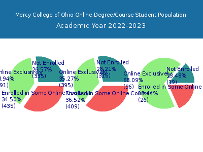 Mercy College of Ohio 2023 Online Student Population chart