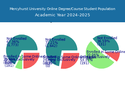 Mercyhurst University 2025 Online Student Population chart