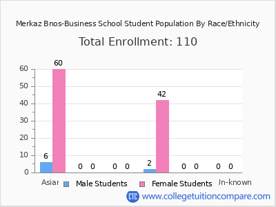 Merkaz Bnos-Business School 2025 Student Population by Gender and Race chart