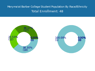 Meryma'at Barber College 2025 Student Population by Gender and Race chart