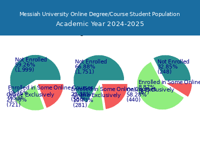 Messiah University 2025 Online Student Population chart