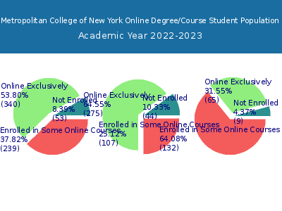 Metropolitan College of New York 2023 Online Student Population chart