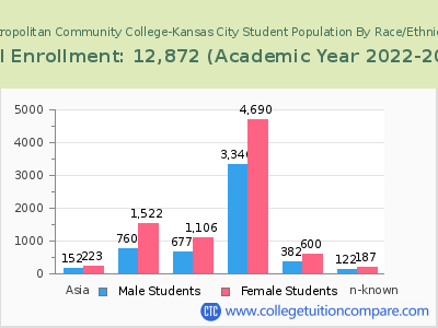 Metropolitan Community College-Kansas City 2023 Student Population by Gender and Race chart