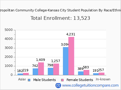 Metropolitan Community College-Kansas City 2025 Student Population by Gender and Race chart