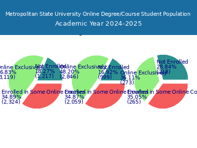Metropolitan State University 2025 Online Student Population chart