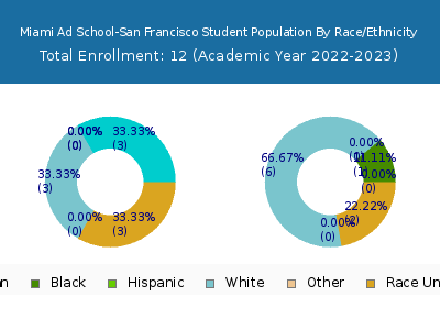 Miami Ad School-San Francisco 2023 Student Population by Gender and Race chart