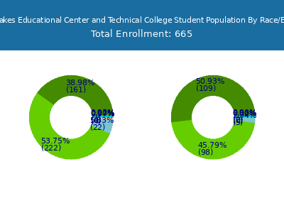 Miami Lakes Educational Center and Technical College 2025 Student Population by Gender and Race chart