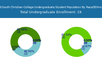 Mid-South Christian College 2025 Undergraduate Enrollment by Gender and Race chart