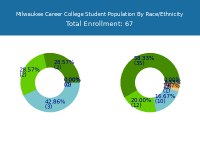 Milwaukee Career College 2025 Student Population by Gender and Race chart
