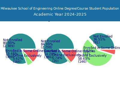 Milwaukee School of Engineering 2025 Online Student Population chart