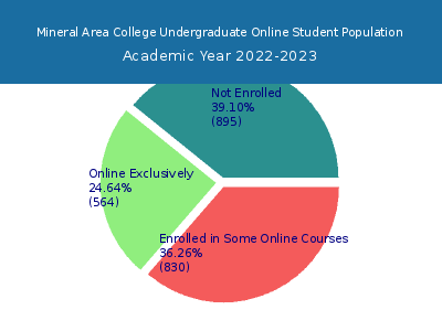 Mineral Area College 2023 Online Student Population chart