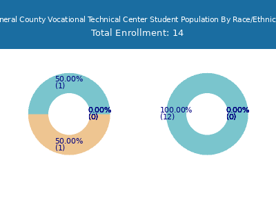 Mineral County Vocational Technical Center 2025 Student Population by Gender and Race chart
