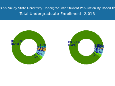 Mississippi Valley State University 2025 Undergraduate Enrollment by Gender and Race chart