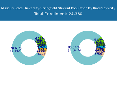 Missouri State University-Springfield 2025 Student Population by Gender and Race chart