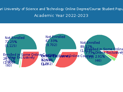 Missouri University of Science and Technology 2023 Online Student Population chart