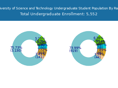 Missouri University of Science and Technology 2025 Undergraduate Enrollment by Gender and Race chart