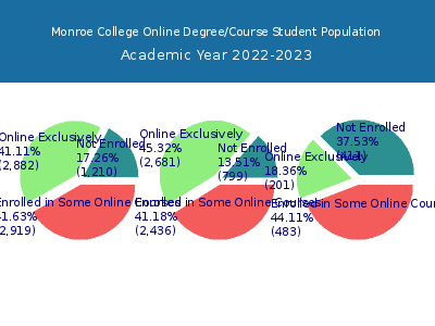 Monroe College 2023 Online Student Population chart