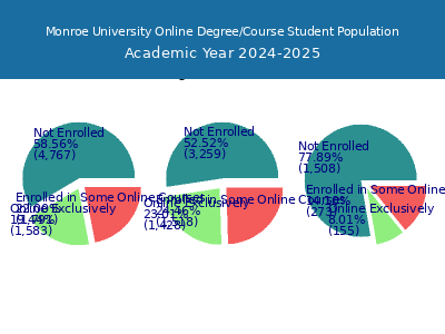 Monroe University 2025 Online Student Population chart