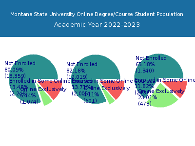 Montana State University 2023 Online Student Population chart