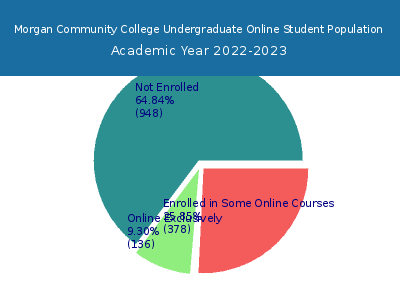 Morgan Community College 2023 Online Student Population chart