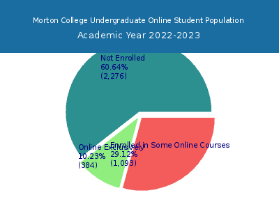 Morton College 2023 Online Student Population chart