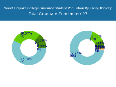 Mount Holyoke College 2025 Graduate Enrollment by Gender and Race chart