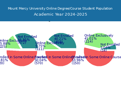Mount Mercy University 2025 Online Student Population chart