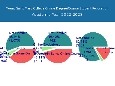 Mount Saint Mary College 2023 Online Student Population chart