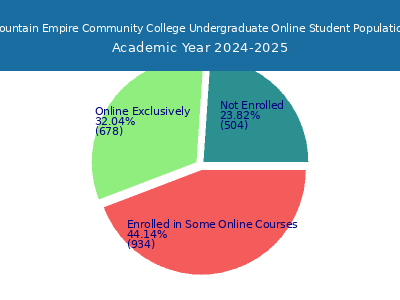 Mountain Empire Community College 2025 Online Student Population chart