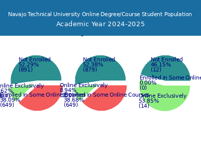 Navajo Technical University 2025 Online Student Population chart