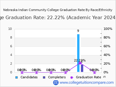 Nebraska Indian Community College graduation rate by race
