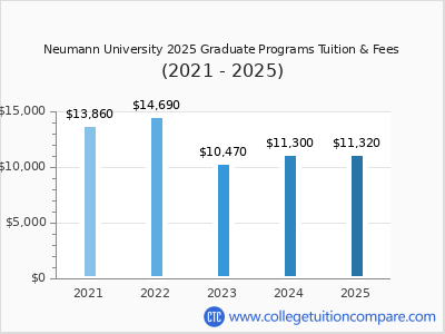 Neumann University 2025 graduate tuition chart