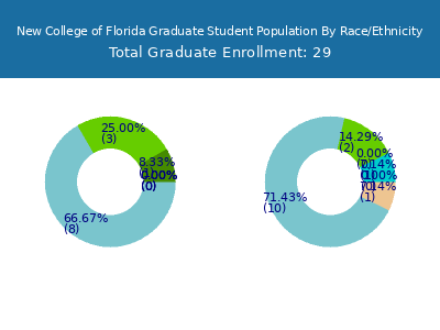 New College of Florida 2025 Graduate Enrollment by Gender and Race chart